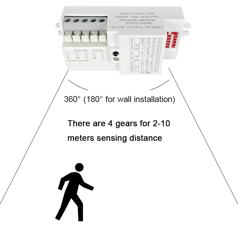 AC220V 110V 5.8GHZ Smart Microwave  Radar Motion Sensor module Ceiling surface Mount Motion Detector led Lighting Sensors Switch