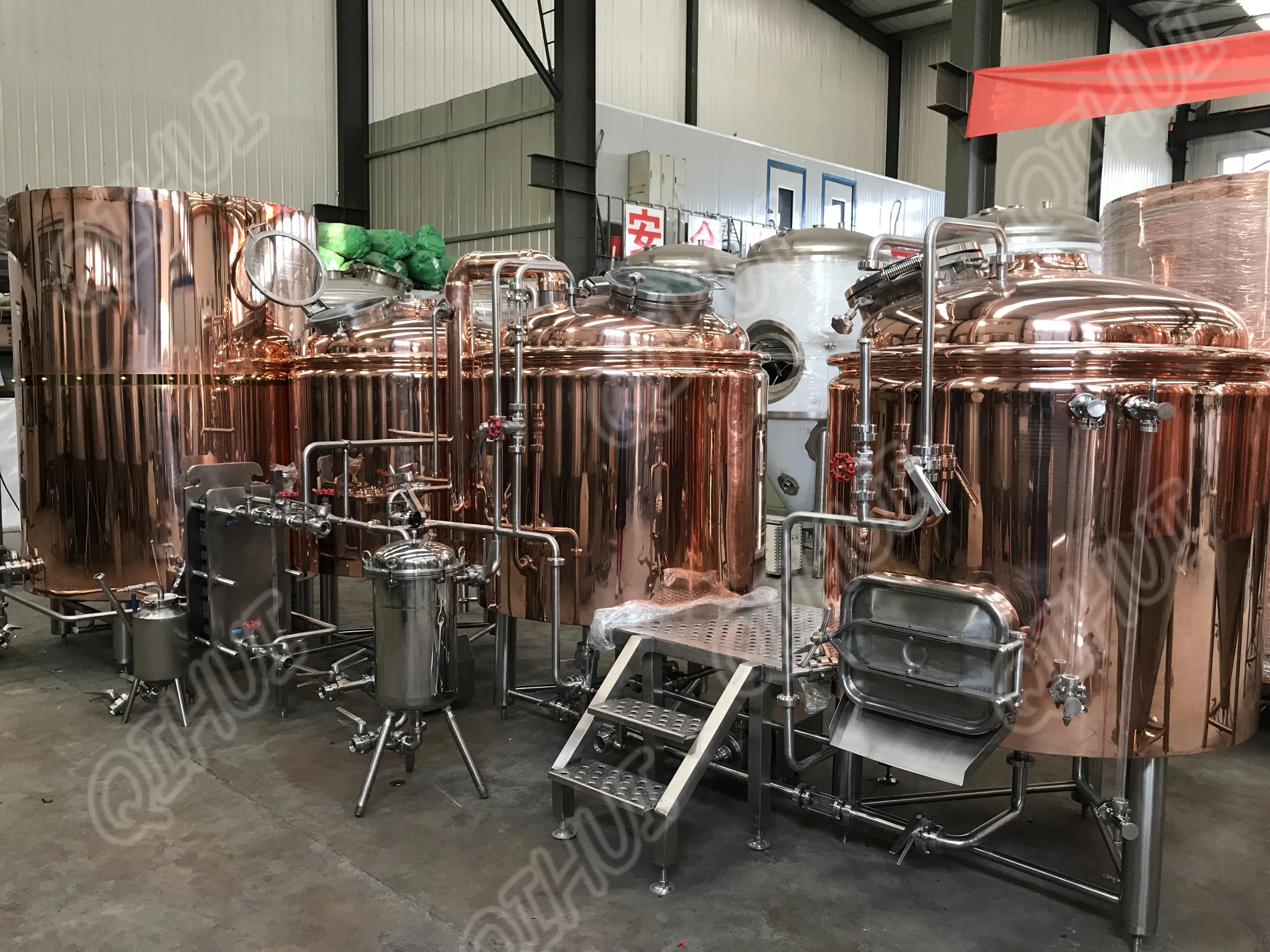 
5BBL Red Cooper Used Brewery Equipment For Sale 