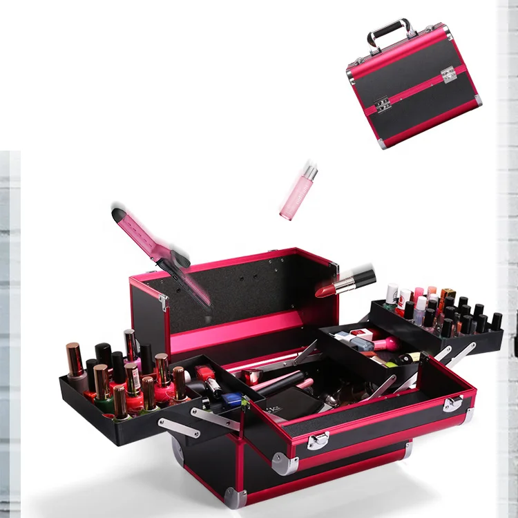 Multi functional makeup case box Professional storage makeup box fashion cosmetics case for beauty salon