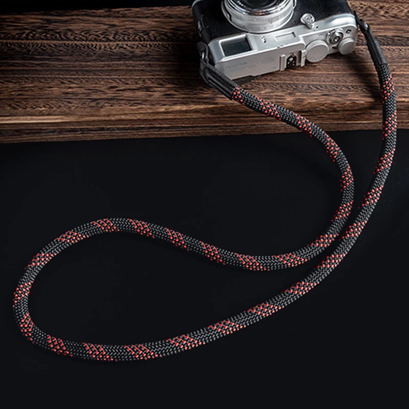 
Leather Patch Custom DSLR Hiking Outdoor Climbing Rope Camera Strap 