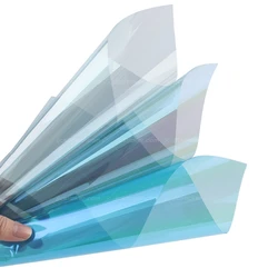 Wholesale Crystalline Tint Privacy Films vlt80 Self-adhesive purple green tint roll chameleon window film