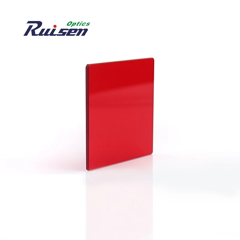 China Manufacture 610nm Red Longpass Filter red optical glass RG610-HB610-HB10-KC11