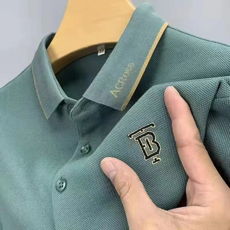 brand cotton short sleeve polo t-shirt custom embroidery logo plain for men blank t shirt polo shirt