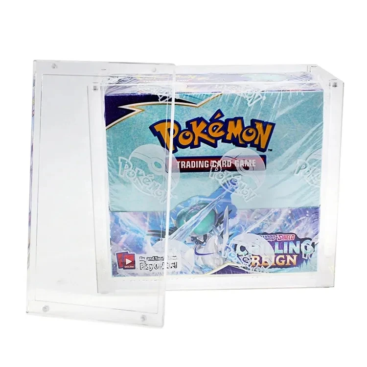 Пользовательские акриловые карты Etb Pokemon Boost Elite Trainer Box витрина винт магнит прозрачный Packs чехол с крышкой