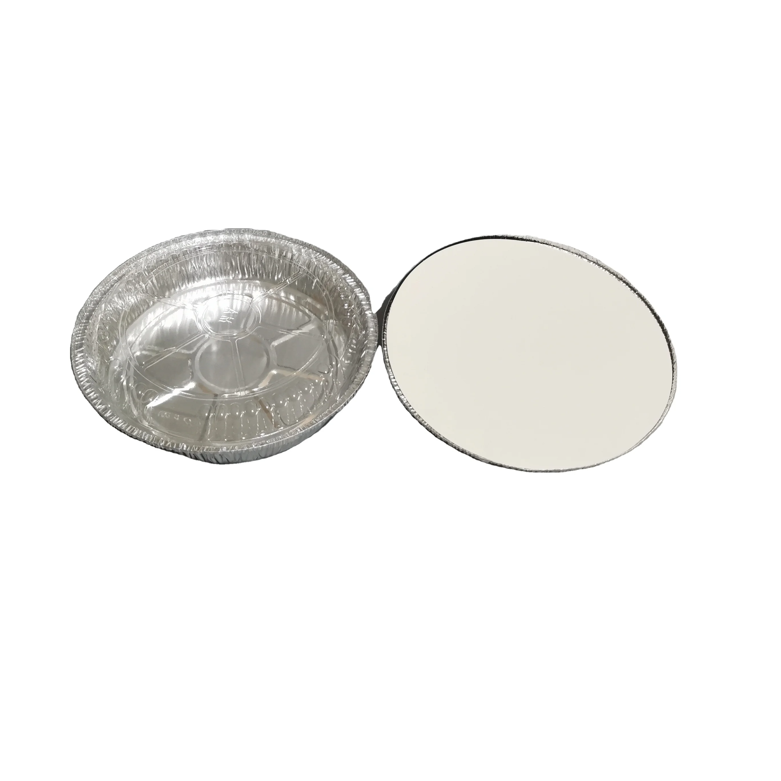 
7 8 9inch aluminum round pan with clear PET cover dome lid, no plastic 