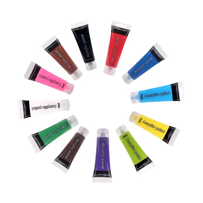 
 Акриловая красящая трубка для детей роспись своими руками для художников начинающих взрослых детей на бумажном холсте пластиковая деревянная поделка ткань  