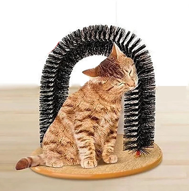 Funny Pet Massage Arch Automatic Brush Cats Toy Anti-skid Scratching Device Hair Cleaning Brush Relieve Itching Tool Pet Supply