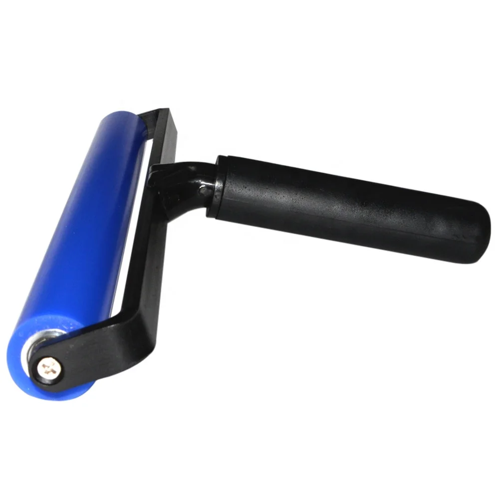 Plastic Handle Blue Manual Cleanroom Silicone Roller Cleaning Reusable Manual Silicone Rubber Sticky Roller