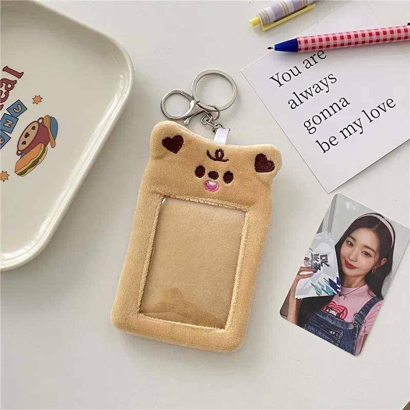 Custom plush card holder hobbies & models Korean campus cute animal meal card polaroid idol card display pendant