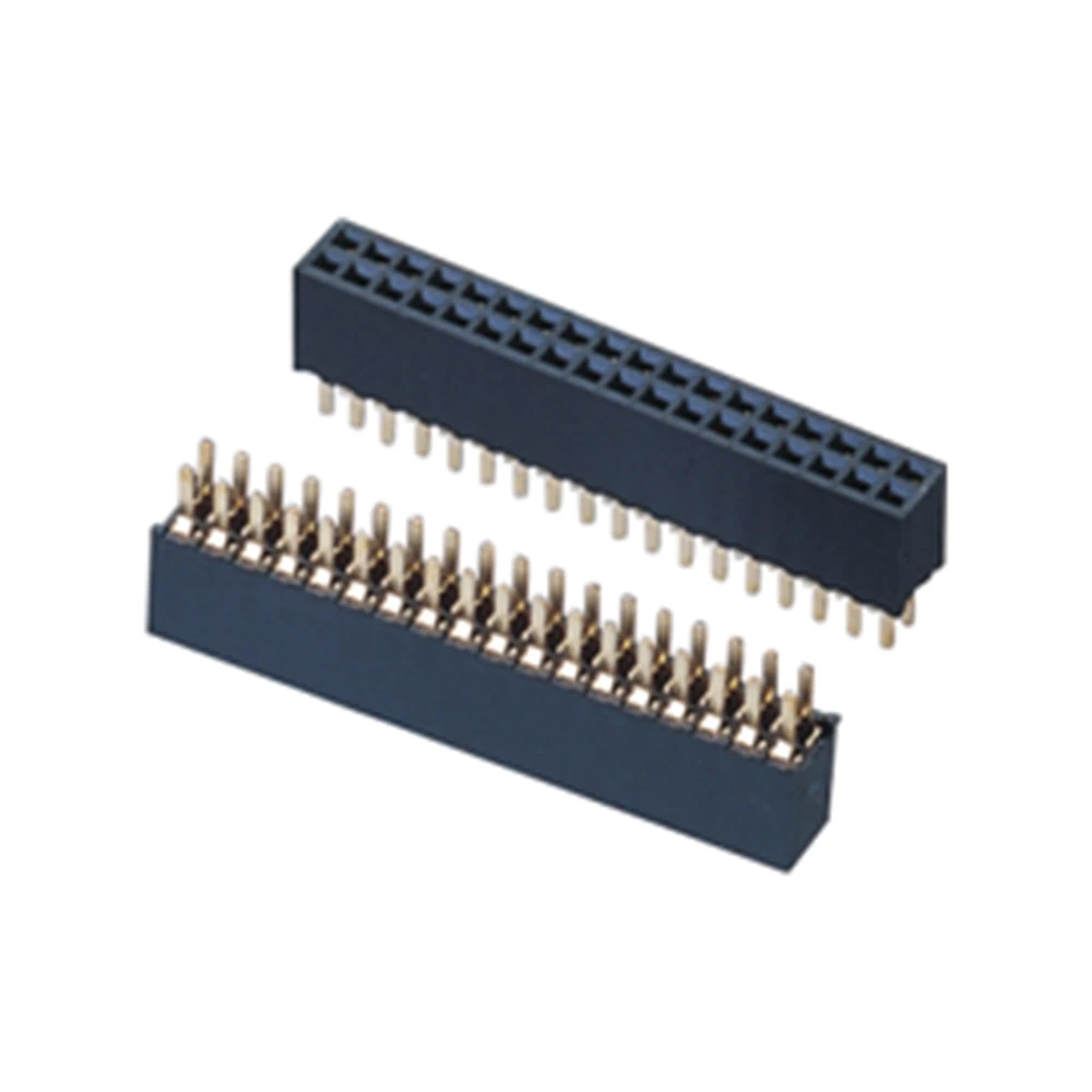 Прямая продажа с завода Штабелируемая распорка 2 0 мм прямоугольный штыревой разъем двухрядная печатная