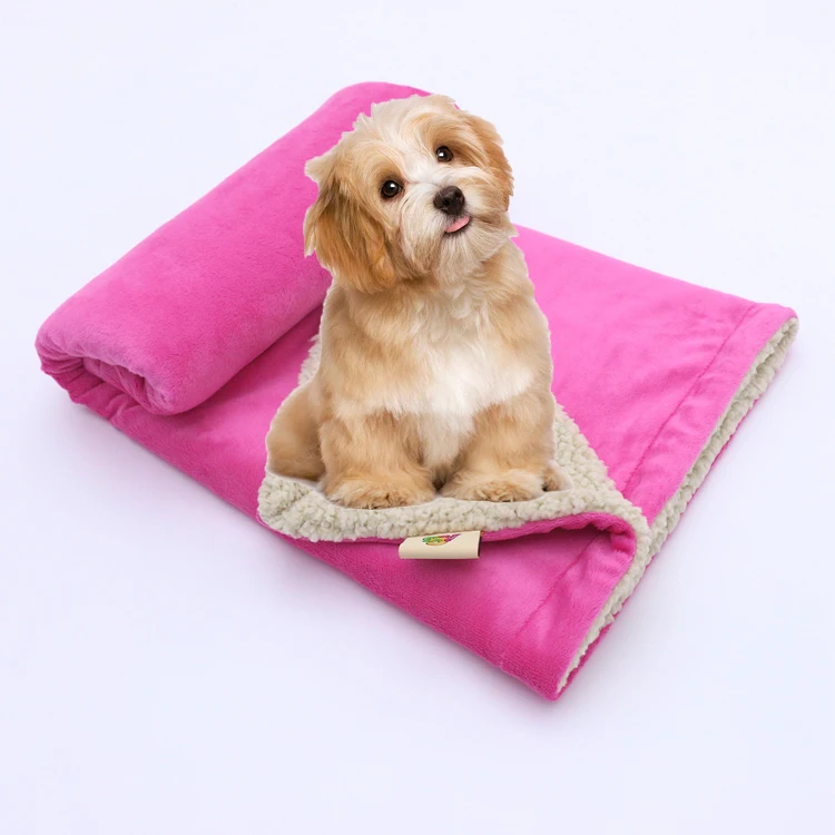 Customized Holding Puppy Accessories Plain Waterproof Dog Bed Cover Plush Flannel Pet Cat Blanket for furniture