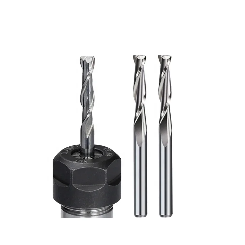 High Quality Solid Carbide HRC 56 2-Flute Flat Bottom End Mills Factory Sales CNC Aluminium Processing Milling Cutter OEM Boxed