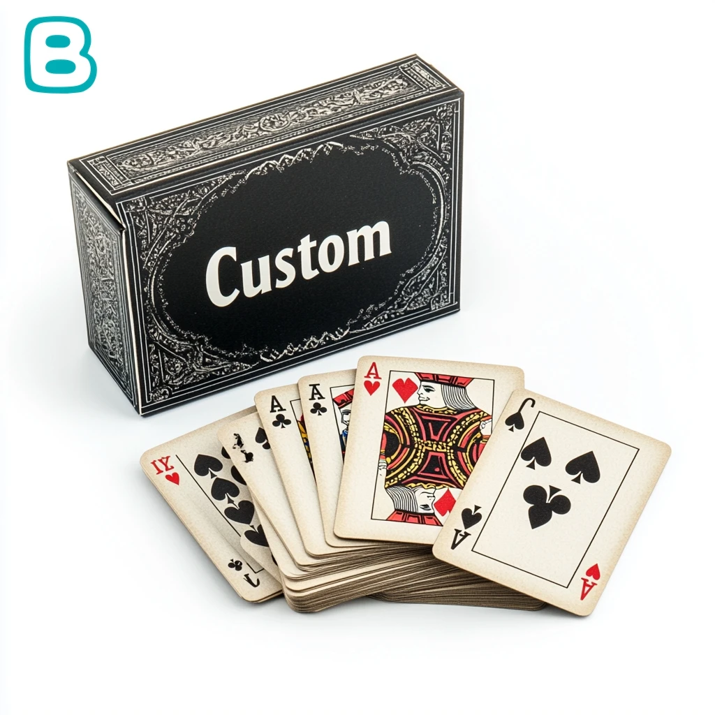 Custom High Quality Various Sizes Printed Logo PVC and Paper Poker Player Cards Professional Poker Game Wholesale Sales