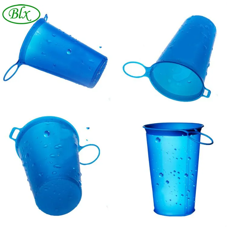 Amazon Hot Sale Eco friendly custom logo collapsible reusable portable tpu folding water cup