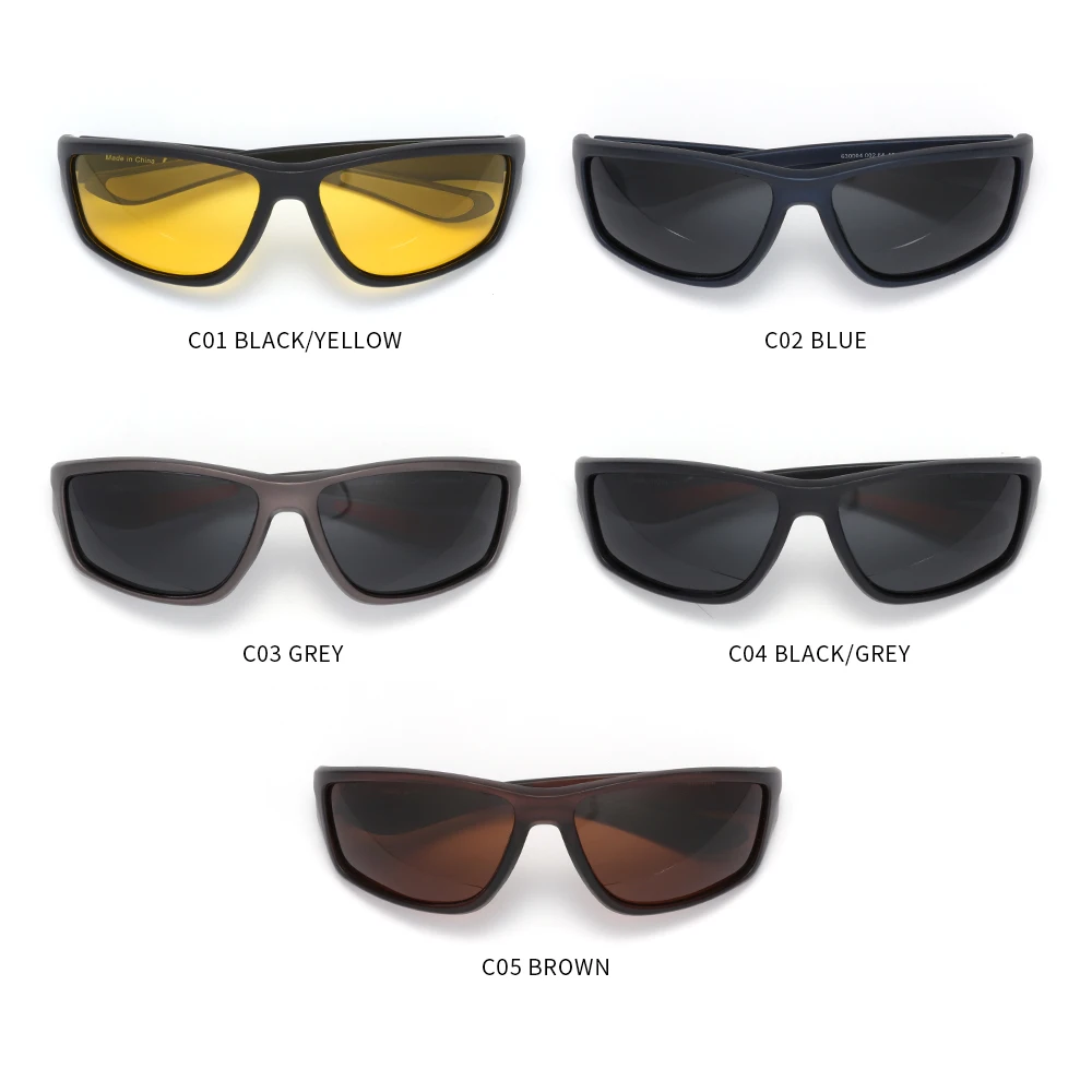 630004  Custom Men Polarized Night Lens PC Frames Cycling Sun Glasses Sunglasses Sports