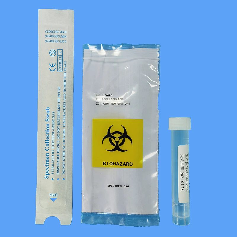 
Factory Wholesale polystren swab Oral Oropharyngeal Flocked swabvtm Swabs with Transport 10ml test tube 