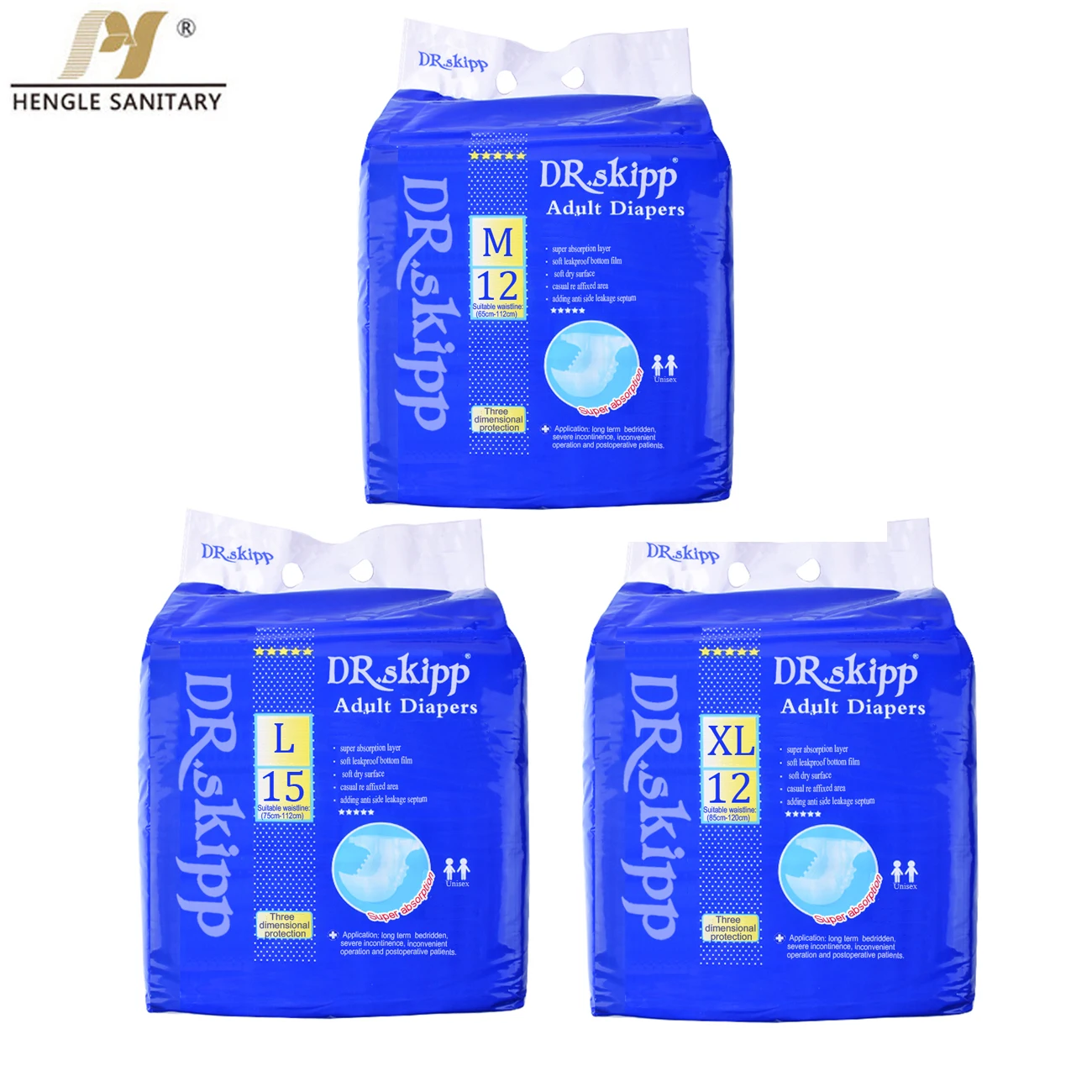Wholesale Super Thick Elderly Incontinence Home Nursing Diaper Custom Private Label Nappy Disposable Adult Diaper