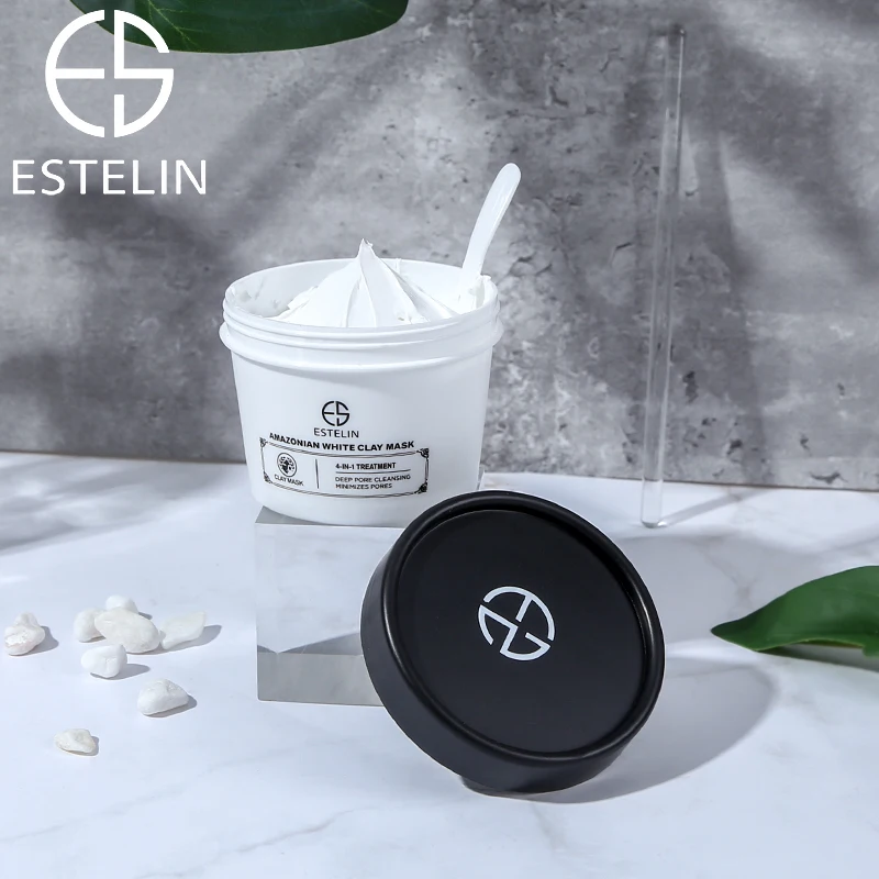 Амазонская белая глиняная маска ESTELIN глубокая Очищающая для лица