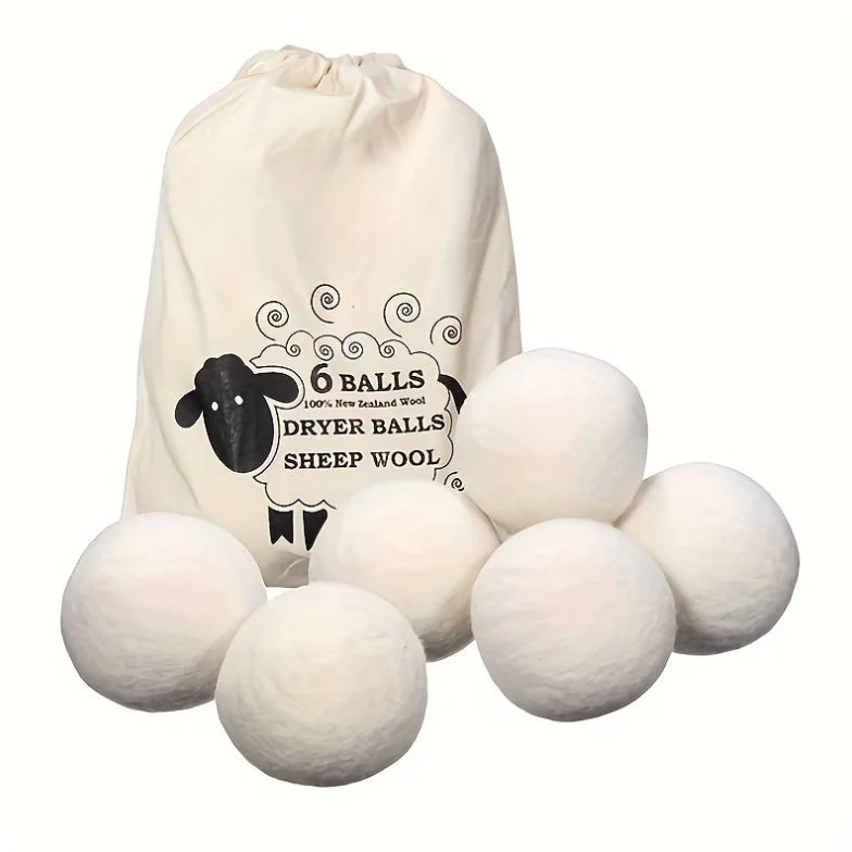 wholesale Top Seller Same Private Label Organic Wool Dryer Balls New Zealand Sheep Laundry Dryer ball for Saves Drying Time