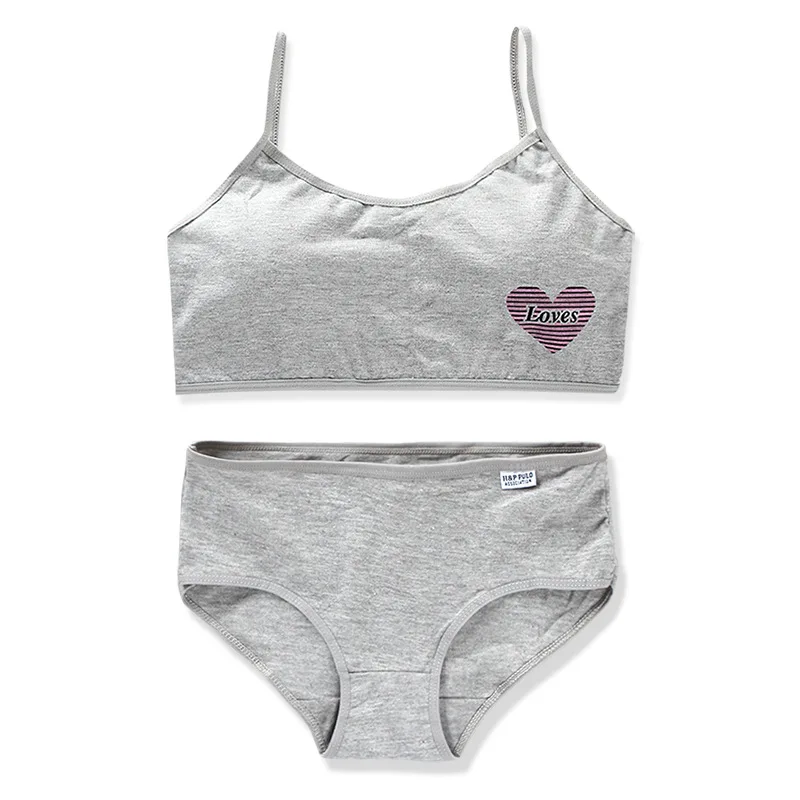 Girls Bra Set Small Sling Underwear Vest Cotton Tube Top Students