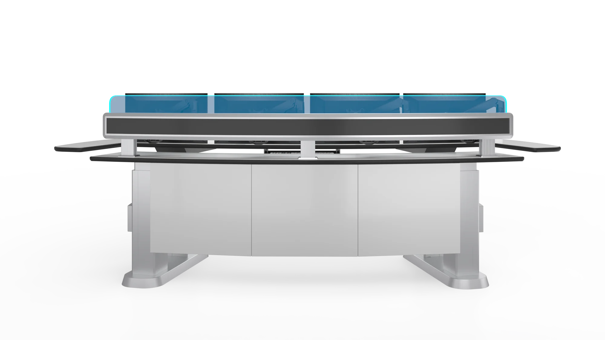 Integrated system control room console height adjustable desk ergonomic workstation control room console table furniture