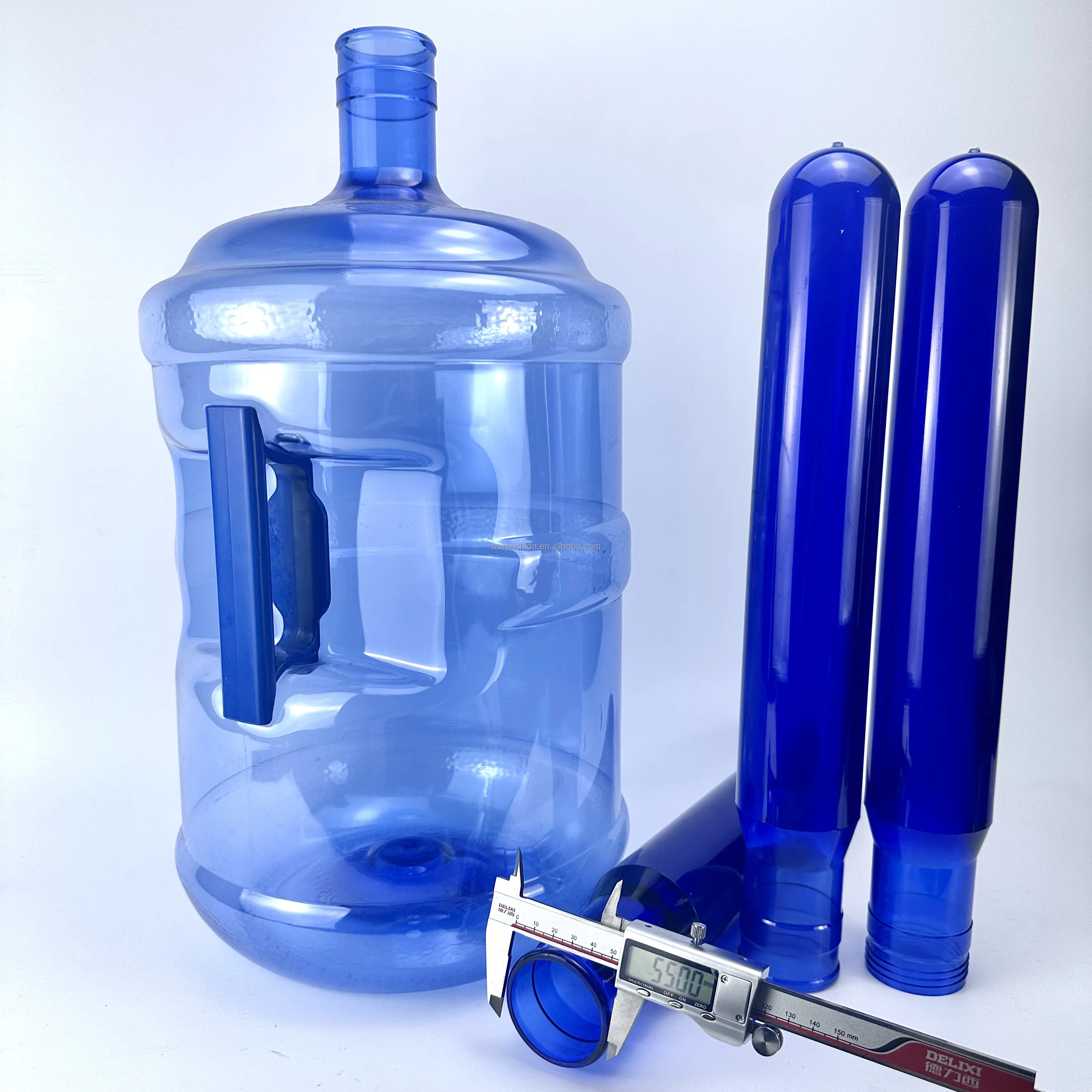 5gallon 700g 730g Blow Moulding Machine 20 Liter  750g Plastic Blue transparent 5gallon PET preform