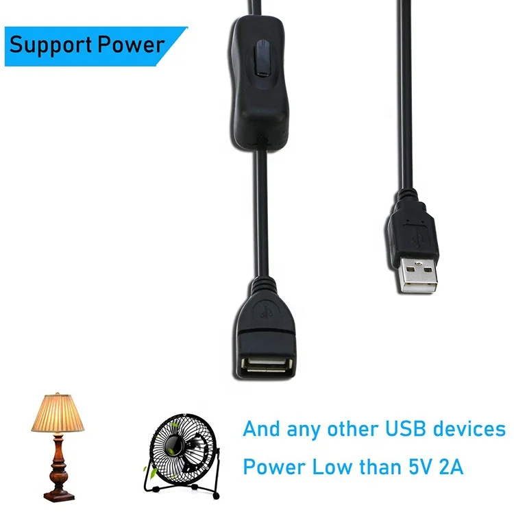  OEM USB Extension Cable with ON/Off Switch Male to Female Support (Data and Power) for Headset LED Strips Удлинительный кабель с включения/выключения мужского и женского пола хомут для кабеля (в соответствии данными мощность)