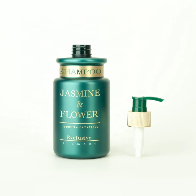 recyclable luxury round body wash cosmetics lotion 400ml shampoo pet plastic bottle with pump