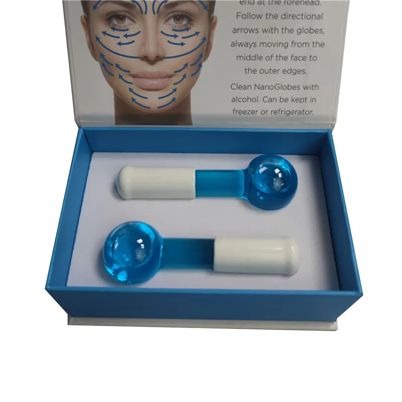hot selling custom eyes and face ice globes set gift box for facial massage roller skincare