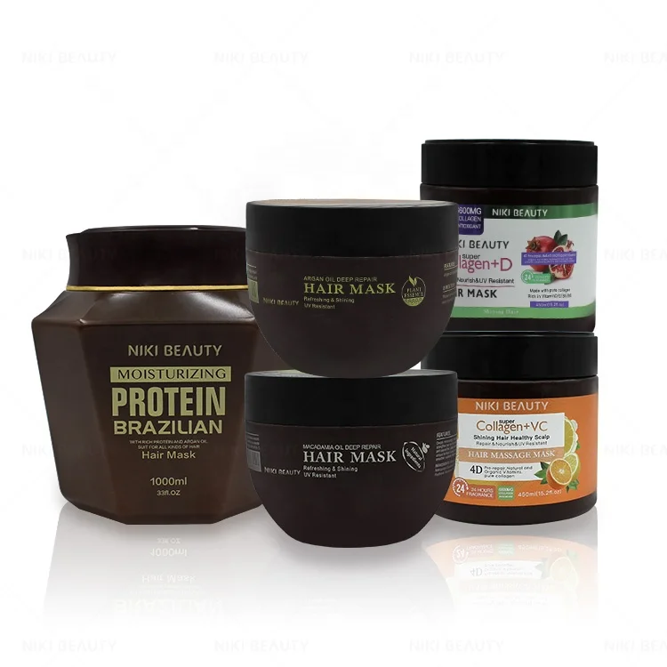 Customized Private Label Natural Organic Repair Treatment Curly Keratin Hair Mask