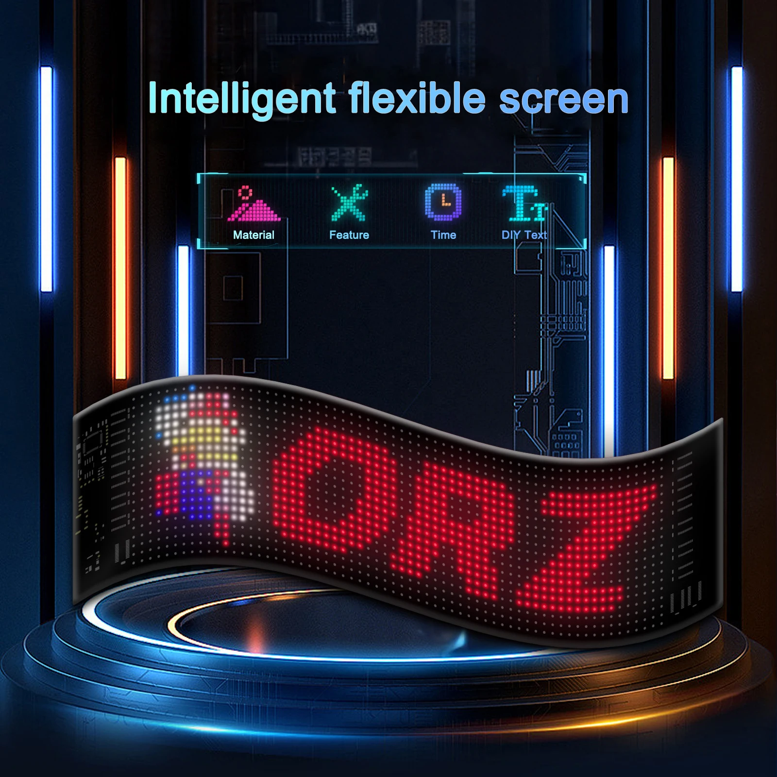 Waterproof Soft LED Screen Smart Phone APP Control LED Light Sign Custom Funny Image LED Matrix Panel For Car