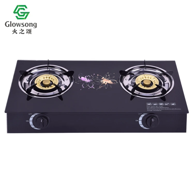 
Promotional Top Quality Top Table Tempered Glass Gas Stove 