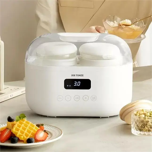 TONZE двойная стеклянная мини-кастрюля для здорового тушения, электрическая сенсорная панель управления, портативная кастрюля для тушения воды, варочные аппараты, медленная Варка