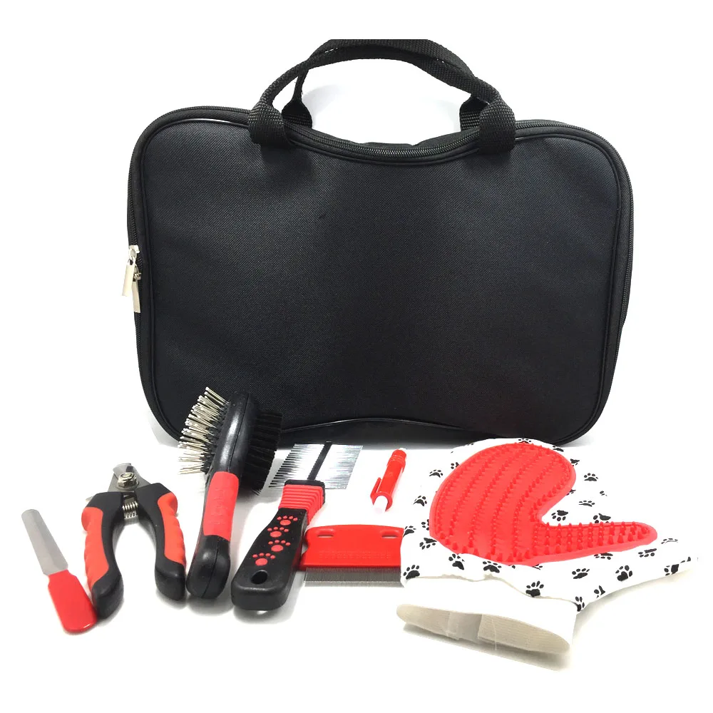 Perfect 7 in 1 Pet Grooming Hair Remover Set Brush Comb Mitt for Pets