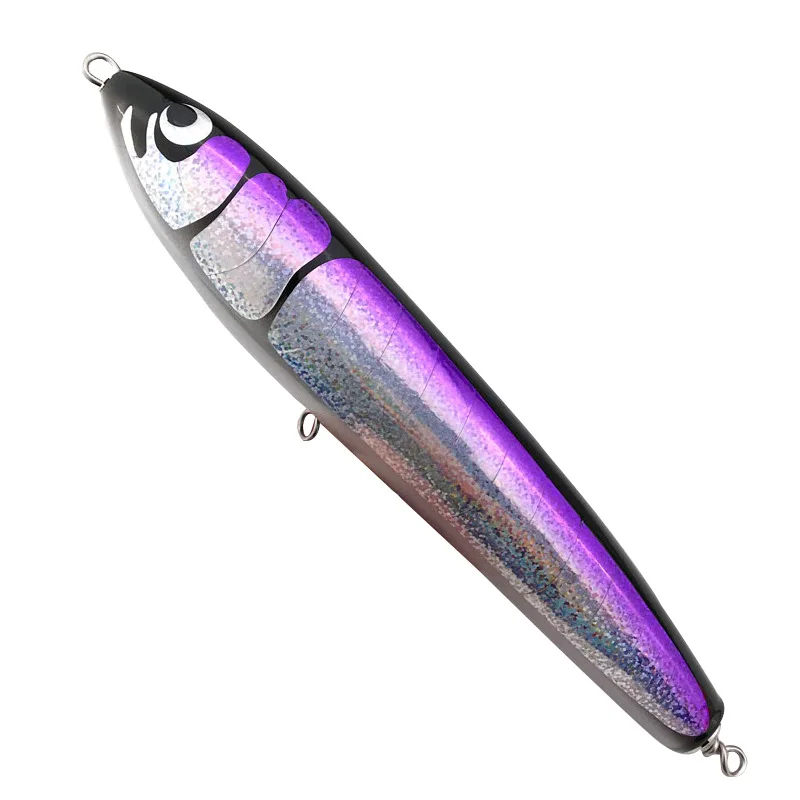 RTS 90g 120g 140g Handmade Floating Wooden Pencil Hard Bait GT Popper Topwater Tuna Trolling Lure Boat Surface Fishing Bait