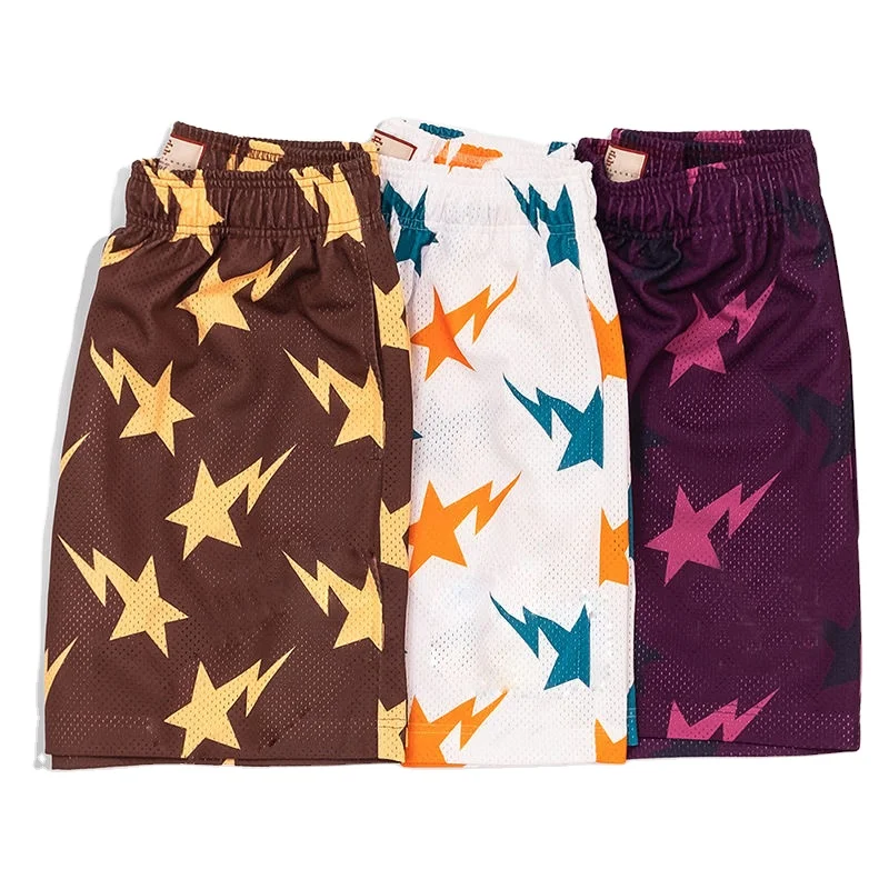 high quality custom full sublimation mesh shorts