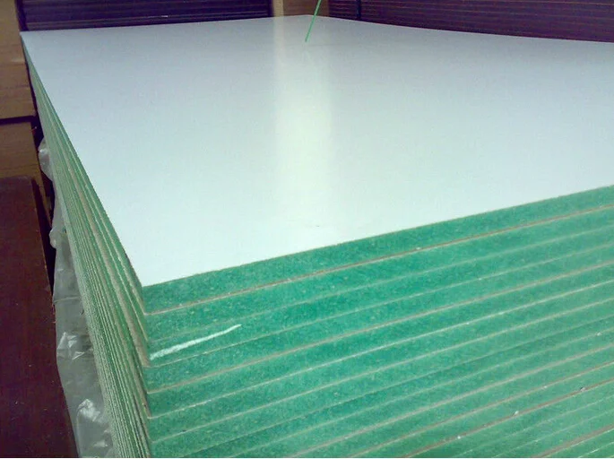 hdhmr board green mdf  waterproof moisture proof MDF HDF with laminated melamine sheets