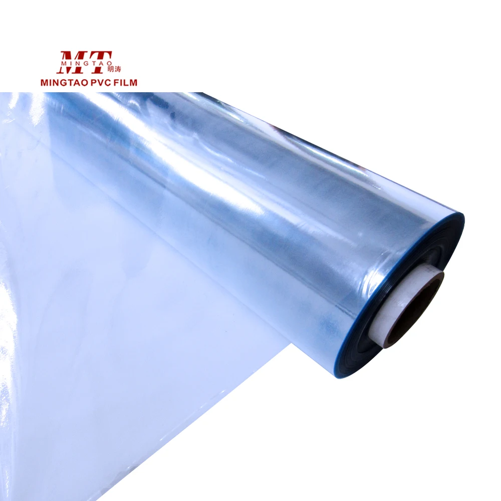 New style 100% raw material clear PVC soft sheet roll Normal Clear Film with slight powder