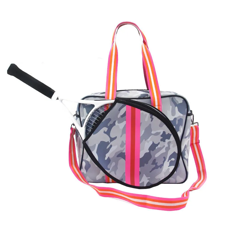 RTS Hot Selling Neoprene Sport Product 2022 New Design Tennis Tote Bag With Removable Strap