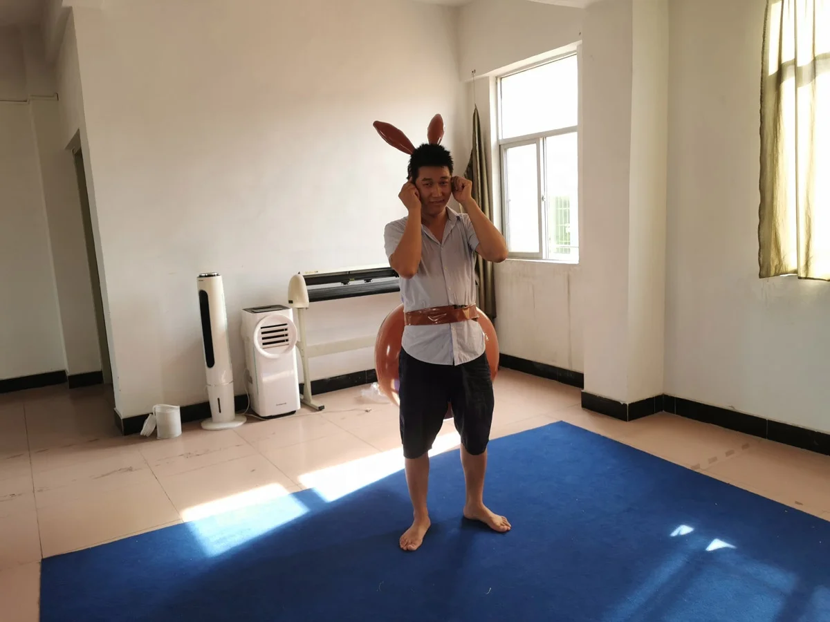 BeiLe customized new inflatable tail and ears for PVC inflatable fan