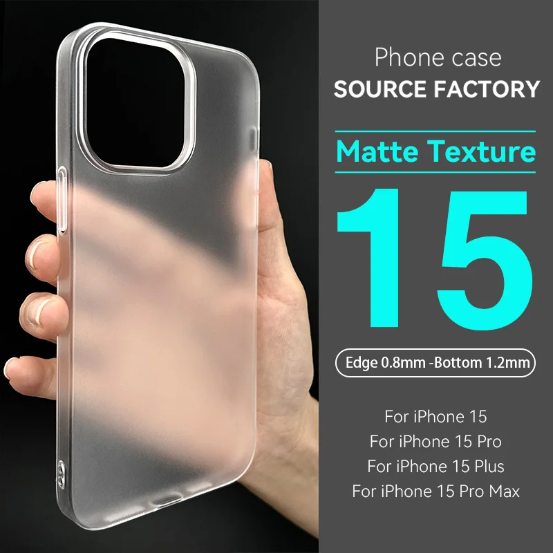 OEM ODM Manufacturer Ultra Thin PC Hard Phone Case Matte Surface for IPhone 12 13 14 15 Pro max Models Transparent Case