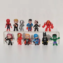12Pcs Set 4cm Super Heroes Ironman Spiderman Action Figures Cake Toppers PVC Mini Figurines Toys