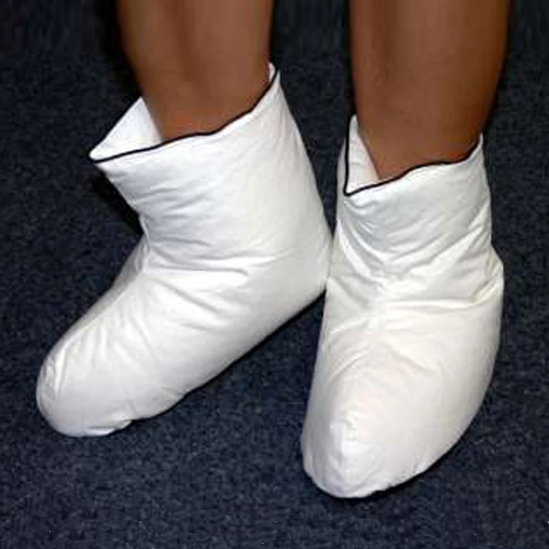 Indoor Warm Winter Down Slippers Soft Sole Shoes Boots 100% Cotton Lightweight Warm Quiet Home/Office/Sleeping Down Shoes Boots