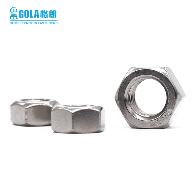 DIN934 A2 A4 70 M12 Stainless Steel Hex Nut Metric Fastener SS304 Hex Nut