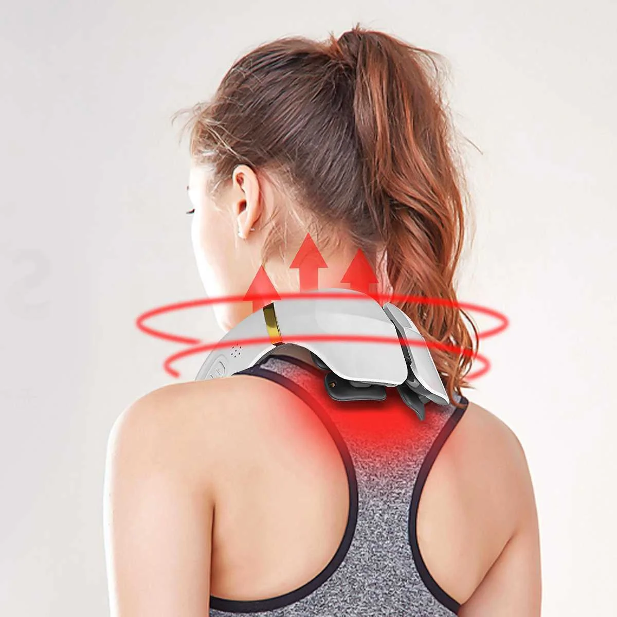 innovative products 2022 Electric Neck back and shoulder Massager with 12 Modes Wireless 3D Travel Neck Massage Equipment
