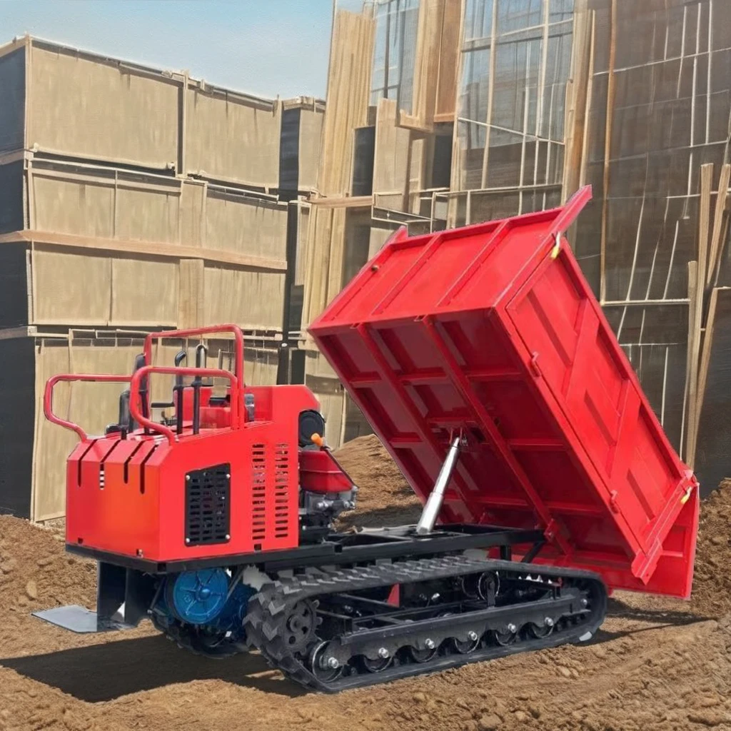 Manufacturers Sell a Variety of Models of Household Agricultural Simple and Flexible Operation of Small Dump Truck Crawlers