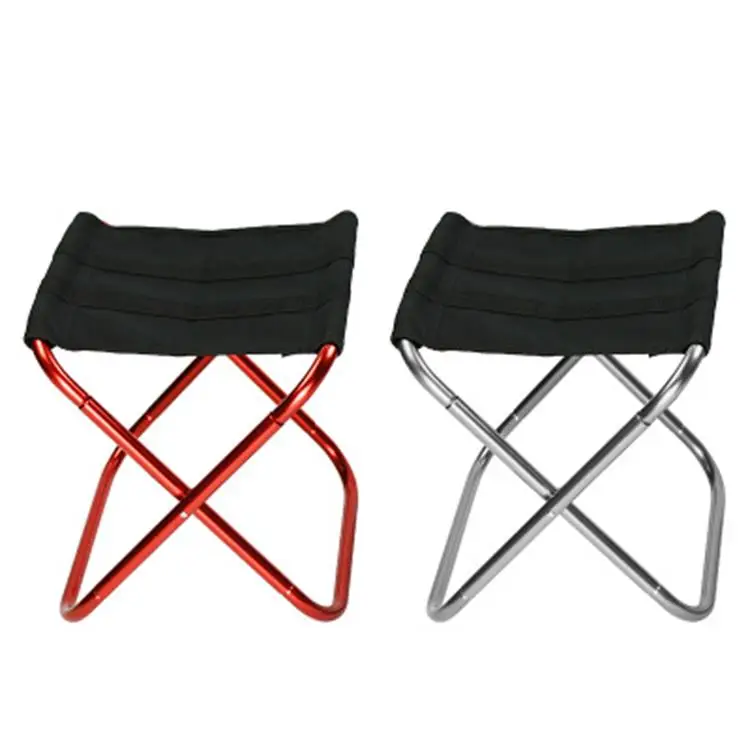 Ultralight Metal Aluminum Picnic footstool folded Outdoor camping mini fishing chairs pocket foldable stool for barbecue Hiking