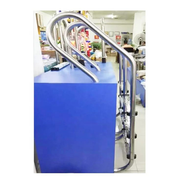 Swimming Pool Ladders Pool Rails Pool Handrail Stainless Steel Silver Carton Box CE Concrete Pool or Spa Pool 3 Steps SF/SL/MU