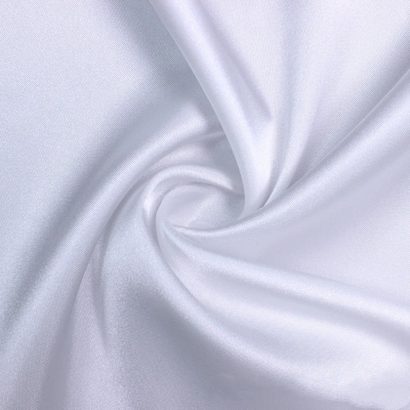 Factory wholesale 100% polyester twill woven shiny mikado silk fabric for bridal satin
