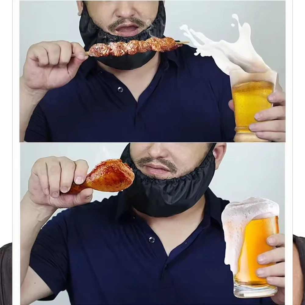 Mens Beard Bandana Bedtime Bib Bonnet Facial Hair Apron Guard Bonnet Beard Rag